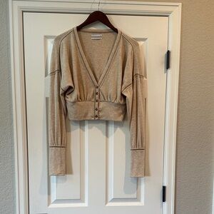 Urban Outfitters Tan V-Neck Sweater